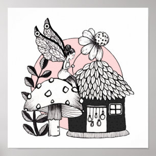 Enchanted Fairy And Fairy House Poster