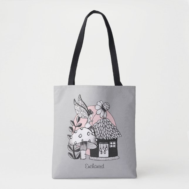Enchanted Fairy And Fairy House Tote Bag (Front)