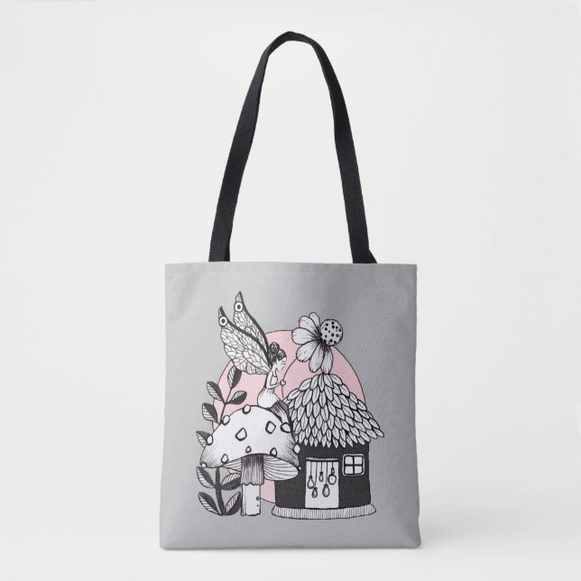 Enchanted Fairy And Fairy House Tote Bag (Front)