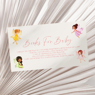 Enchanted Fairy Baby Shower Books For Baby Enclosure Card