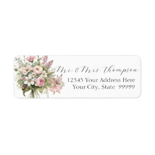 Enchanted Fairy Bee Wildflower Floral Baby Address