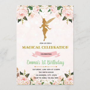 Enchanted fairy birthday invitation