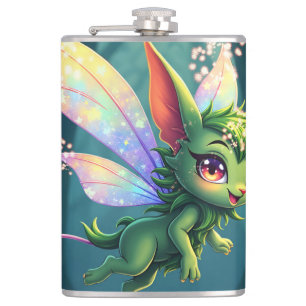 Enchanted Fairy Critter – Magical Forest Sprite  Hip Flask