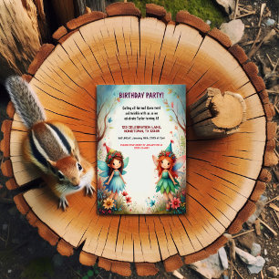 Enchanted Fairy Forest Birthday Party Invitations