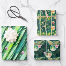 Enchanted Fairy Forest Wrapping Paper Flat Set