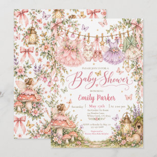 Enchanted Fairy Garden Baby Shower Invitation