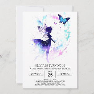 Enchanted Fairy Garden Birthday Celebration Invitation