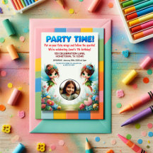 Enchanted Fairy Garden Birthday Party Invitation