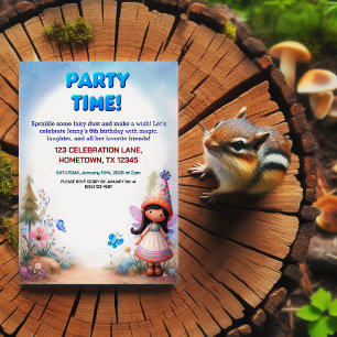 Enchanted Fairy Garden Birthday Party Invitations