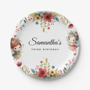 Enchanted Fairy Garden Girl Birthday Party Paper Plate