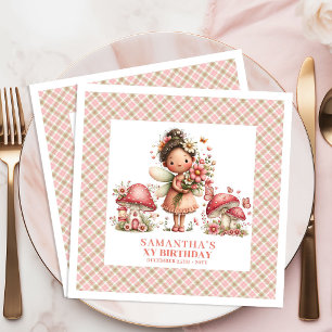 Enchanted Fairy Garden Party Invitation Editable Napkin