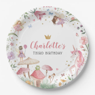 Enchanted Fairy Garden Party Paper Plates