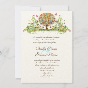 Enchanted Fairy Love Tree Wedding Invitation