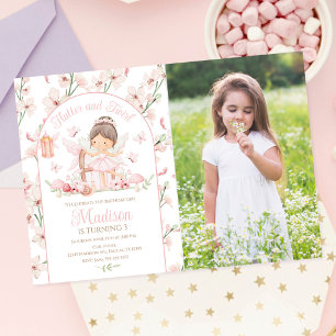 Enchanted Fairy Magical Garden Photo Birthday Invitation