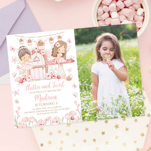 Enchanted Fairy Magical Garden Photo Birthday Invitation