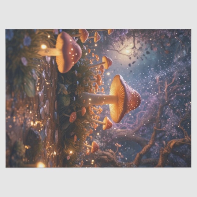 Enchanted Fairy Mushrooms Tissue Paper (Front)