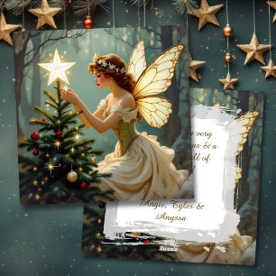 Enchanted Fairy Personalised Christmas Holiday Card