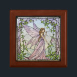 Enchanted Fairy Portal Gift Box<br><div class="desc">A magical fairy portal with greenery vines stained glass illusion ceramic tile for a young girl's room. A place to store her jewellery and treasures.</div>