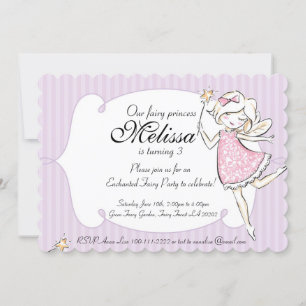 Enchanted Fairy Princess Birthday Party Invitation