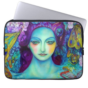 Enchanted Fairy Queen with Butterflies Laptop Sleeve
