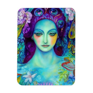 Enchanted Fairy Queen with Butterflies Magnet