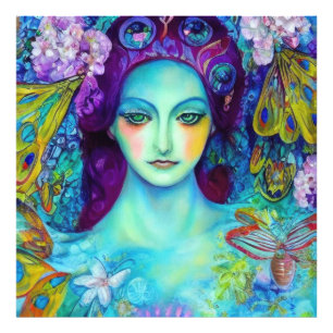 Enchanted Fairy Queen with Butterflies Photo Print