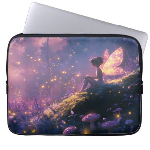Enchanted Fairy Sitting in a Magical Forest Laptop Sleeve