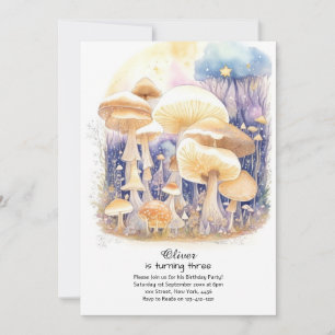 Enchanted Fairycore Mushroom Birthday Invitation