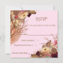 Enchanted Fairytale Boho Wildflower Wedding RSVP