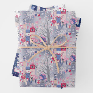 Enchanted Fairytale Books Set of Three  Wrapping Paper Sheet