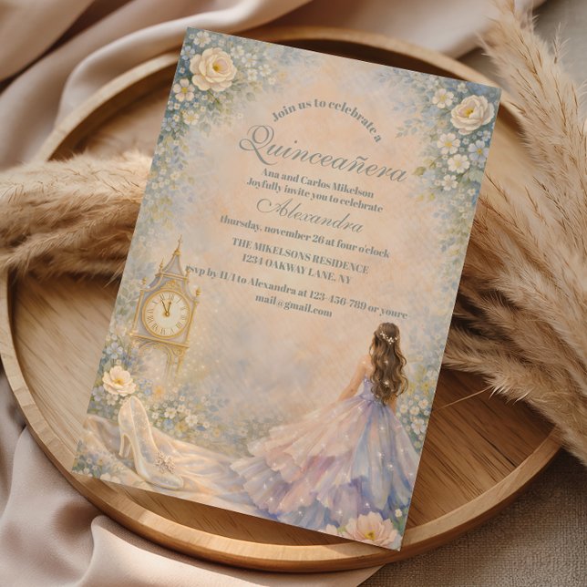 Enchanted Fairytale Garden Quinceañera Invitation (Creator Uploaded)