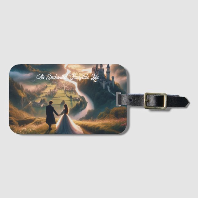 Enchanted Fairytale Life Landscape  Luggage Tag (Front Horizontal)