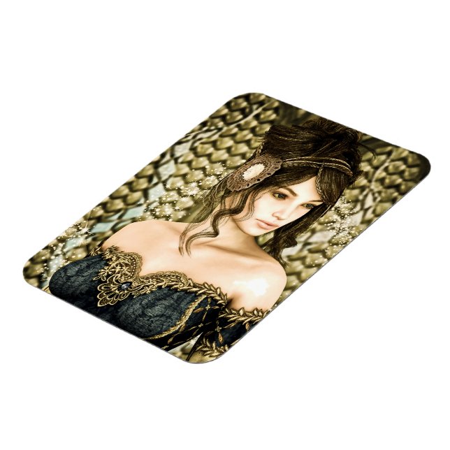 Enchanted Fairytale Princess Portrait Magnet (Left Side)
