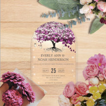 Enchanted Fairytale Purple Heart Leaf Tree Wedding