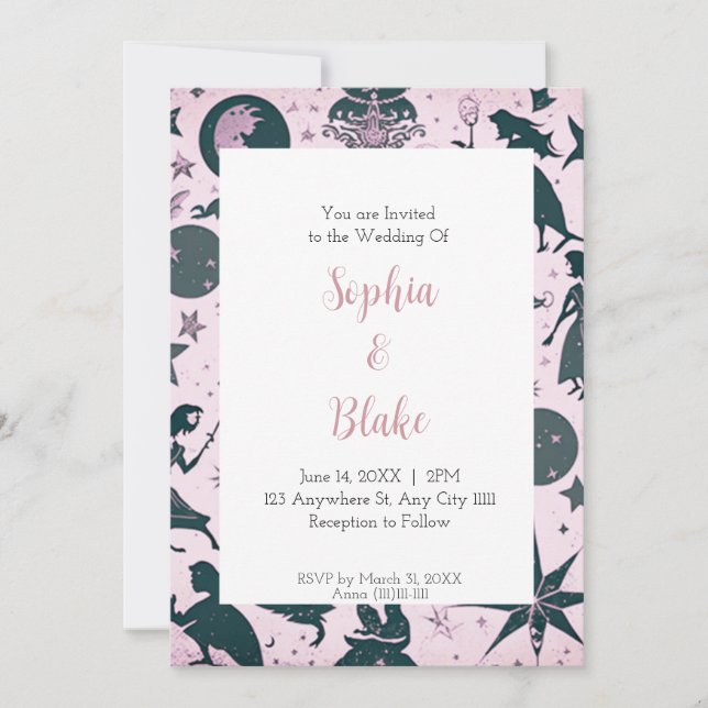 Enchanted Fairytale Wedding Invitation (Front)