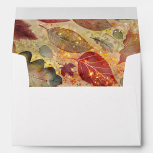 Enchanted Falling Fall Leaves Envelopes