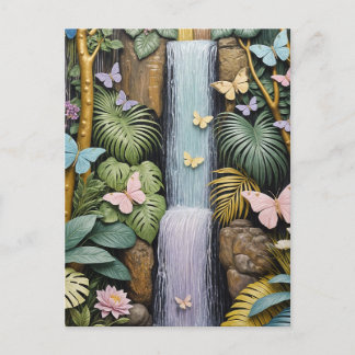Enchanted Falls Oasis Holiday Postcard