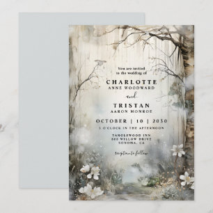 Enchanted Fantasy Forest Mist Wedding Invitation