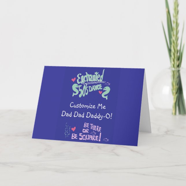 Enchanted Fifties Dance Card (Front)