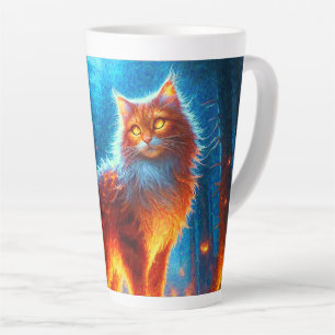 Enchanted Fire Feline Latte Mug