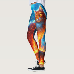 Enchanted Fire Feline Leggings