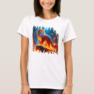 Enchanted Fire Feline T-Shirt