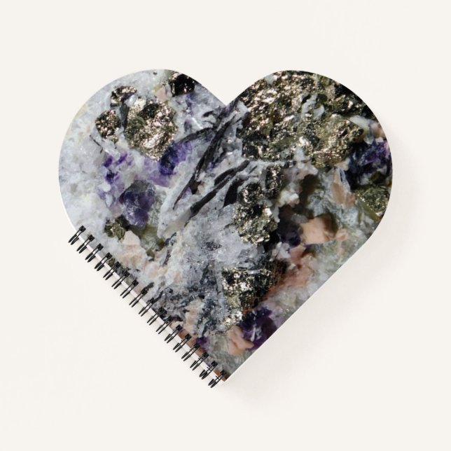 Enchanted Five Crystal Blend Rhodochrosite Quartz  Notebook (Front)