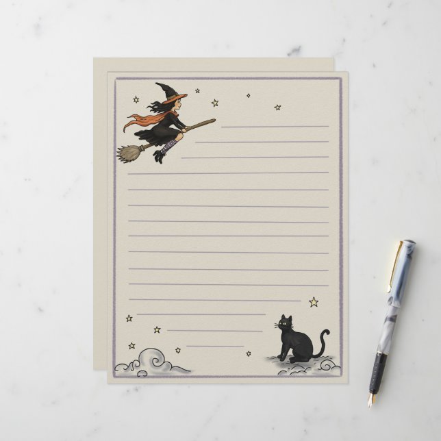 Enchanted Flight Lined  Custom Letterhead (Front/Back In Situ)