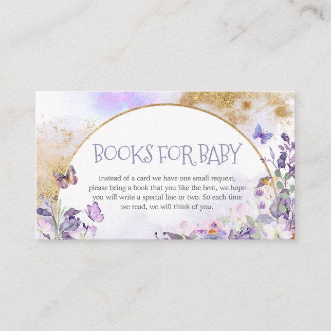 Enchanted Floral Butterfly Books for Baby Enclosure Card (Front)