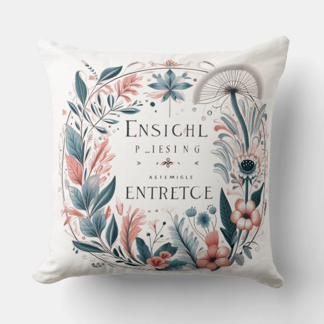 Enchanted Floral Elegance   Cushion (Front)
