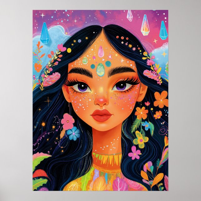 Enchanted Floral Goddess Poster (Front)