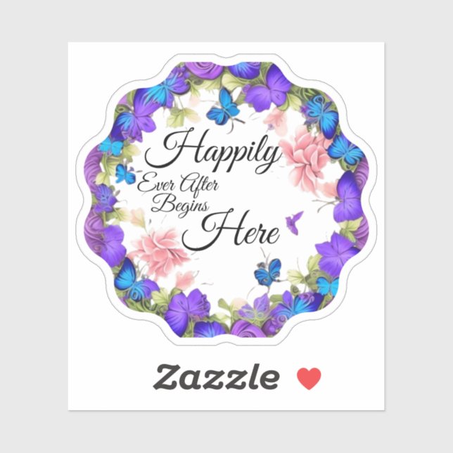 Enchanted Floral Happily Ever After Begins Here (Sheet)