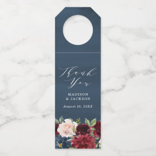 Enchanted Floral   Personalised Wedding Bottle Tag