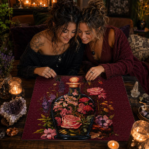 Enchanted Floral Potion Puzzle Fantasy Botanical